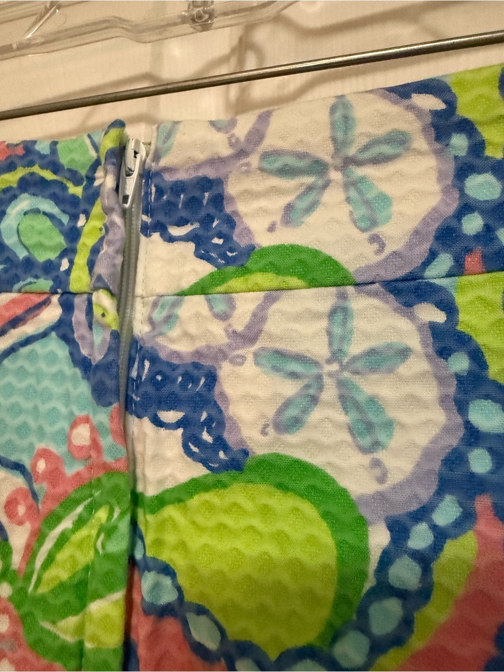 Lilly Pulitzer Bright Blue Green Pink Paisley Mini Skirt - Picture 9 of 10